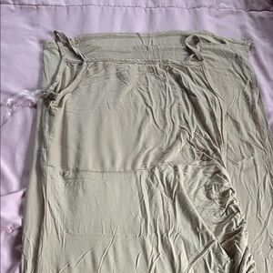 Olivia Rae Sleeveless Maxi Dress in Taupe Beige